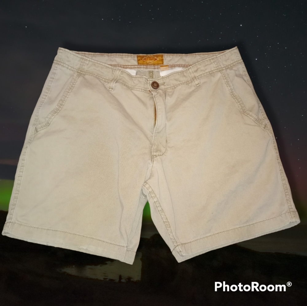 🐊 Men's VTG Red Camel Khaki Shorts Size 36 *Defect* see details!